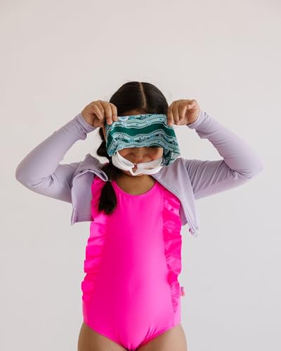 Image of Splash Place KIDS SWIM GOGGLES with Fabric Strap - TURTLE TURNPIKE | Tangle-Free, Swimming Goggles for Kids, Comfy Fabric Strap Goggles