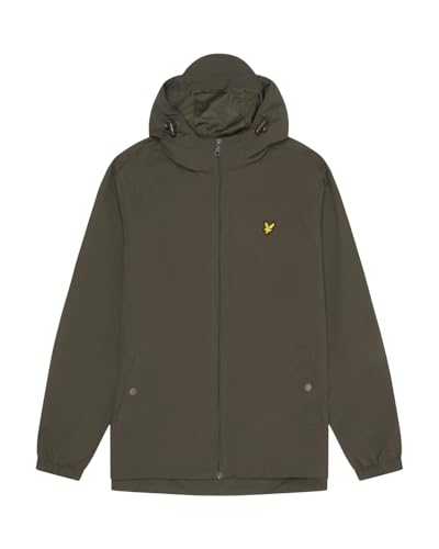 Image of Lyle & Scott Men's Zip Through Hooded Jacket, Olive, M
