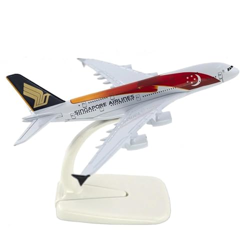 Modelo de avión a escala 1/400 coleccionable Airbus A380 de aleación metálica con soporte