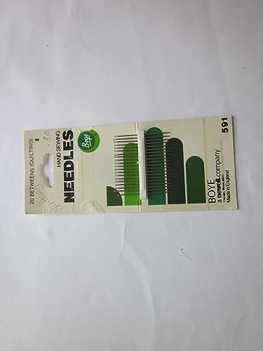 Boye Hand Sewing Needles, Set of 20 BETWEENS (Quilting), Silver