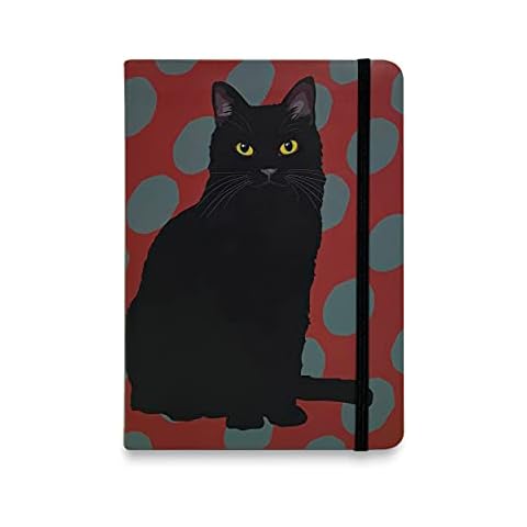 Leslie Gerry Black Cat Notebook Cover