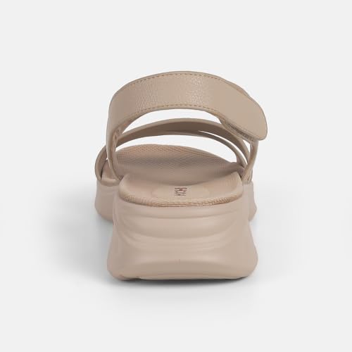 Image of Mochi Women's Beige Comfartable Casual Sandal with Adjustable Strap UK /5 EU /38 (33-1162)