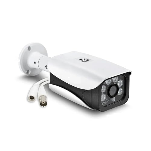 GUYSGNX Cámaras de Seguridad, Cámara de Seguridad analógica CCTV con Cable 5 MP for Exteriores, Impermeable, cámara videovigilancia Tipo Domo AHD 4K DVR View para Uso Exterior