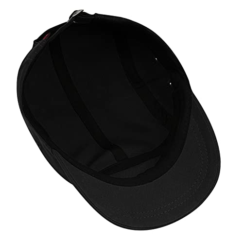 Croogo Trucker Hat Men's Short Brimmed Hats 5 Panel Baseball Cap Black Anti Sweat Sun Caps Snapback Hip Hop Cap,Black-Dy07 #TOP5