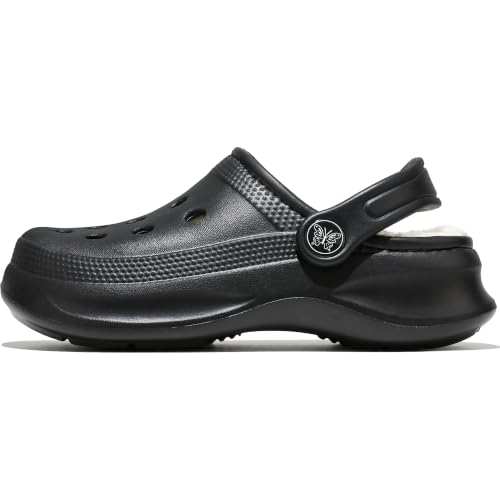 Image of Girls' Boys' Fur Lined Clogs Cozy Slip-on Winter Fuzzy Slippers
