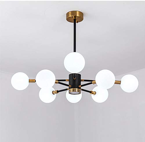 Lustre moderne G9 avec abat-jour transparent pour une suspension LED au design contemporain