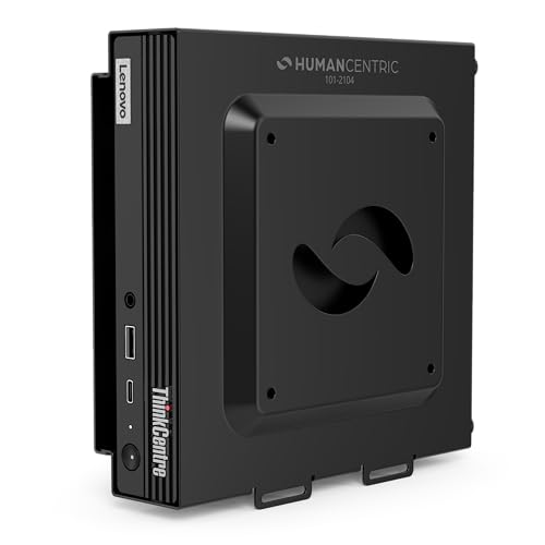 HumanCentric VESA Mount Compatible with Lenovo Thinkcentre Tiny M90q Gen 2, M80q Gen3, M90q Gen3, M70q Gen 2, Thinkstation P3 Tiny, M60e, M75q Gen2, M70q, Mount Behind Monitor