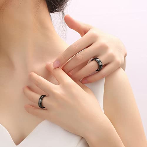 Adreamz His Queen Her King Matching Promise Rings for Couple Wedding Band Laser Crown and CZ Stainless Steel Queen & King His and Hers Wedding Rings for Couples 10 - Thumbnail 4