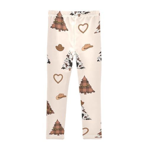 Cowboy Tree Girls Leggings,Workout Leggings for Girls Toddler Athletic Legging Size for 3-10T2
