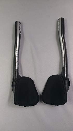 Strength Aero Bars TT Bike Armrest Handlebars Carbon Fiber Aerobar Triathlon 340mm Sliver Gloss for Mountain Bike and Road Bike 31.8mm - Thumbnail 2