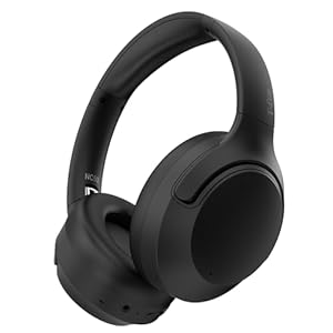 T-fun NC50 Hybrid Active Noise Cancelling Headphones Wireless Bluetooth 5.3, Foldable Over Ear Headphones, Custom EQ via App, 65 Hours Playtime, Low Latency Game Mode, Multipoint Connection