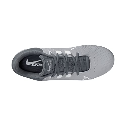 Image of Nike Hyperdiamond 4 Pro Metal Softball Cleats Gray | White Size 11 Medium