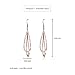 LOVE&CLOVER Earrings for women dangling, Crystal Drop Dangle Earrings Elliptical Ring Teardrop Women Wedding Gift,Rose Gold
