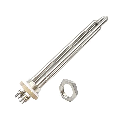 ヒーターエレメント 36V 1200W給湯器ステンレスDN25 32mm糸浸漬発熱体太陽タンクヒーター(Heater and nut)