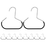 VALICLUD 10 piezas Soporte para Bufandas y Cinturones con Anillos Antideslizantes de Resistente Organizador Multifuncional para Armario para Colgar Pañuelos Chalinas y Tops