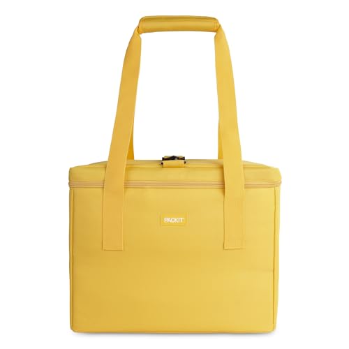 PackIt® Freezable Market Tote, Lemonade, Built with ECOFREEZE® Technology, Collapsible,
