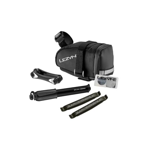 Lezyne M-Caddy Sport Kit Bike Saddle Bag with Pump Tool Patches Tire Levers, Black