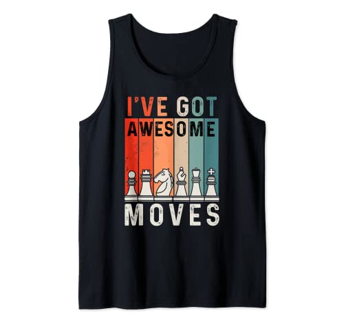 Ajedrez divertido retro vintage I've Got Awesome Moves Camiseta sin Mangas