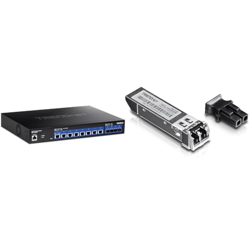 Image of TRENDnet 12-Port 10G Web Smart Switch with 10GBASE-SR SFP+ Multi Mode LC Module