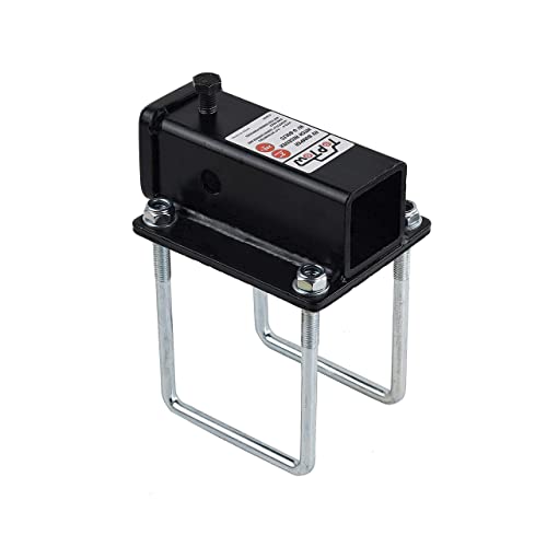 Toptow Rv Bumper 2 Inch Hitch Receiver Adapter For 4 Inch X 4 Inch And 4.5 Inch X 4.5 Inch Bumpers, With Hitch Lock Chrome #TOP2