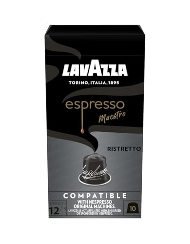Lavazza dark-roast Espresso Ristretto, intensiv und vollmundig, 10 Kapseln, Nespresso kompatibel 1
