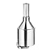 OUNONA Metal Powder Spice Grinder Hand Mill Funnel with Snuff Glass Bottle 4.4x10.7CM