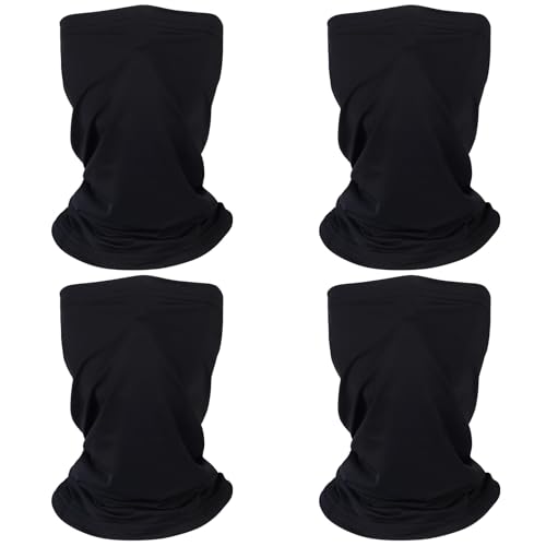 IHLOOTD Multifunctional Scarf Pack of 4 Neck Tube Summer Windproof Neckerchief Loop Scarf Thin Sun Protection Mask for Women Men Outdoor Sports Camping Training, b, 10 x 18 Zoll