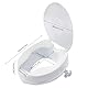 Toilettensitzerhöhung mit Deckel, Sitzerhöhung Toilette Erwachsene, erhöhte Toilettensitze für ältere und behinderte Menschen, WC Sitzerhöhung für Senioren (16 cm)