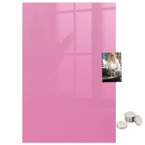 Panel magnético de metal rosa 60x90 para organizar tareas en colegios