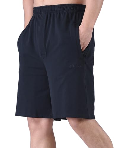 Zoulee Men's 9" Lightweight Jersey Shorts Front Zipper2