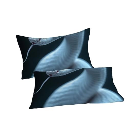 Housse de couette serpent avec impression 3D relief en microfibre King size - 7