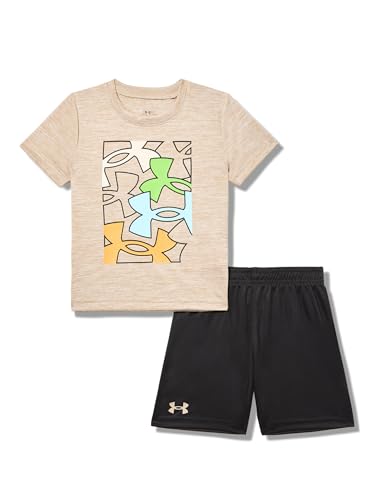 Image of Under Armour Boys' 2-piece Short Sleeve Graphic T-Shirt and Shorts Set, Lightweight & Breathable