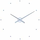 Reloj de pared de 80 cm de diámetro. Color plata.