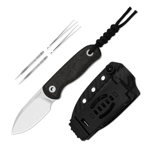 Kizer Drop Bear Fixed Blade Knife, Built-in Tweezers & Toothpick, 1094A3