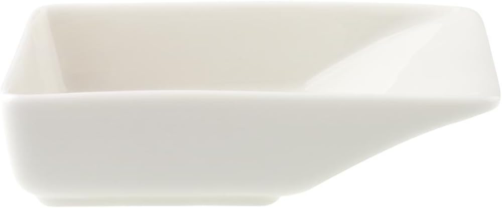 Villeroy & Boch Pi Carré Small Rectangular Bowl, 10 x 6 cm, Premium Porcelain, White