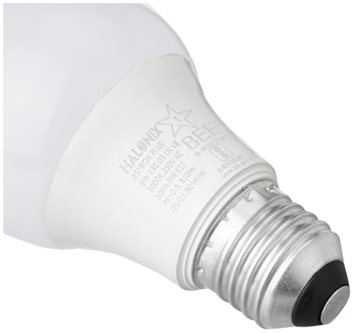 Image of Halonix 9W LED Light Bulb | Yellow (3000K) |Pack of 4 |Energy Efficient| 4kv Surge Protection | E27 Screw type