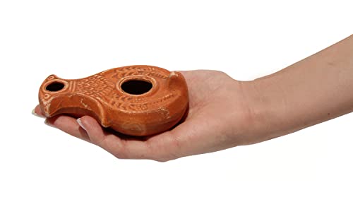 Christian & Jewish Holy Land Oil Lamp with Widow’s Mite Coin – Unique Handmade Gift of Faith