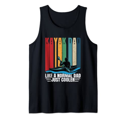 Hombre Kayak Dad Funny Kayak Kayaker Boat Lover Graphic Camiseta sin Mangas