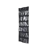 KNOKR Shoe Rack, 24 Grid Over Door Hanging Organizer Convenient Storage Holder Rack Closet Shoes Kee