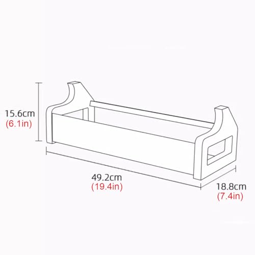 CD Holder Solid Wood Racks 49.2 x 18.8 x 15.6 cm, Desktop CD Jewel Cases Organizer Video Game Disk Display Stand DVD Blu-ray Record Collection Storage Rack(Cherry wood)