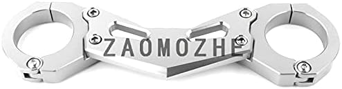 Accessories Motorcycle Front Fork Bracket CNC Shock Absorber Damper Balance Brace for Kawasaki Z900 2017 2018 - (Color: Black)