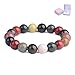 HXML Perlenarmband Natürliche Kristalle Alxa Achat-Armband 8-16Mm 108 Gebetsperlen Armbänder Schmuck,fullcolor11mm