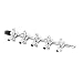 uxcell Aquarium Fish Tank 5-Way Air Pump Control Valve Manifold Taps Silver Tone