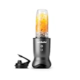 Nutribullet Ultra 1000, Batidora Eléctrica para Smoothies, Picar Ingredientes, Cuchillas de Acero Inoxidable, Botones Táctiles, Vaso de Tritán de 900ml, Tapa Incluida, Batidora 1000W, Gris (NB1004DGB)