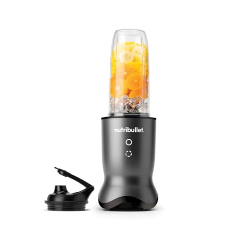 Nutribullet Ultra 1000, Batidora Eléctrica para Smoothies, Picar Ingredientes, Cuchillas de Acero Inoxidable, Botones Táctiles, Vaso de Tritán de 900ml, Tapa Incluida, Batidora 1000W, Gris (NB1004DGB)