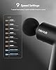 Mini Massage Gun with Heat,NEVVUE Deep Tissue Massager Gun with 9 Speeds and 4 Heads,Christmas Gifts for Women,Portable Percussion Muscle Massager Gun for Workout Relaxing Muscles for Gym Home,Black #2