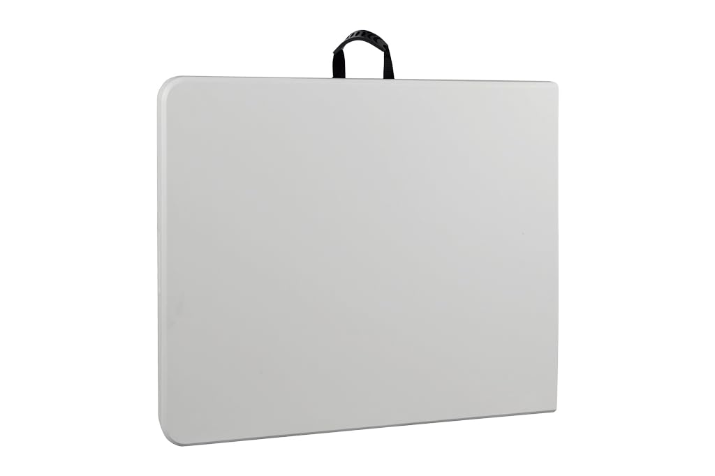 Cofan Mesa Plegable Rectangular con Bloqueo de Seguridad | Color: Blanco | Medidas desplegada: 180 x 70 x 72 cm