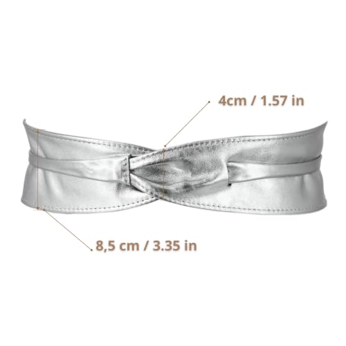 Image of FASHIONGEN - Woman Italian leather Obi belt, CASSIANE