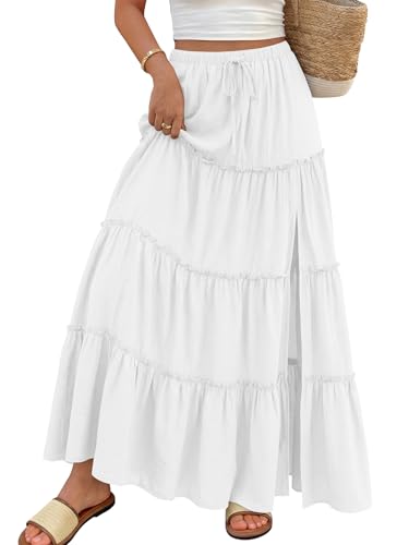Trendy Queen Maxi Boho Skirt Long Skirts for Women Slit