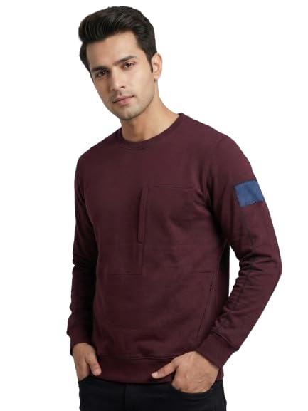super looper Men’s Maroon Urban Edge Utility Sweatshirt-picture-11